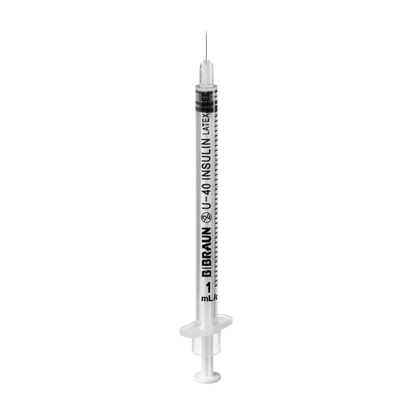 Omnican® N-Insulin syringe with integrated needle