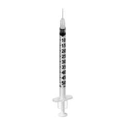 Omnican® N-Insulin syringe with integrated needle