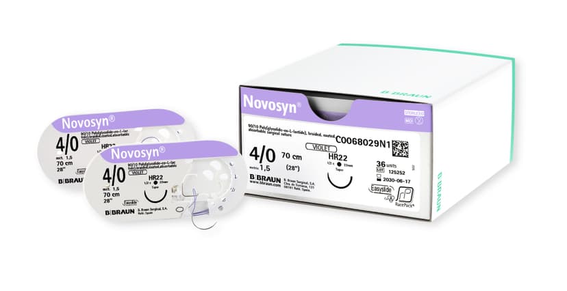 Novosyn® RacePack plastic and box-Absobable suture