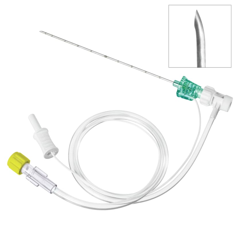 Contiplex® Tuohy Ultra 360-Echogenic, stimulating catheter-through-needle system for continuous peripheral nerve blocks (cPNB) wit<br/>h Tuohy bevel